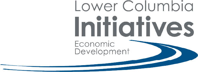 Lower Columbia Initiatives Corporation (LCIC) logo in navy blue and dark grey with a transparent background.